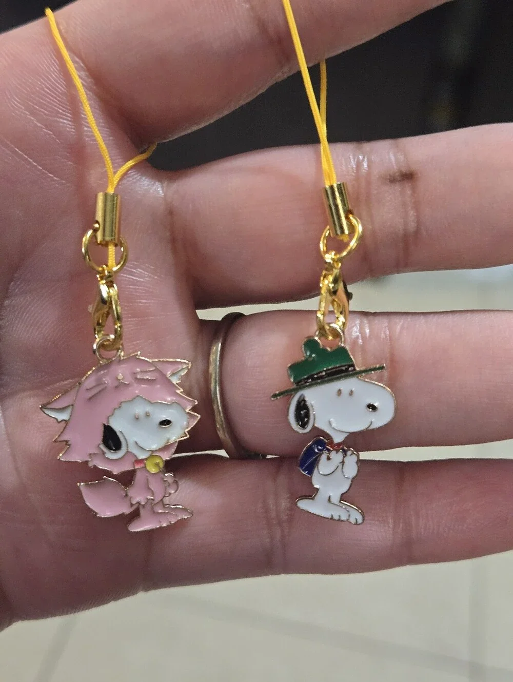 Peanuts: Snoopy Camping Or In Pink Cat Suit Phone, Bag Charm Or Keychain